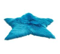 HotYou Decorative Star Shape Cushion Soft Plush Rug Mat Floor Mat Tea,Dark Blue,Diameter 60 CM
