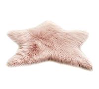 HotYou Decorative Star Shape Cushion Soft Plush Rug Mat Floor Mat Tea,Pink,Diameter 60 CM
