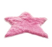 HotYou Decorative Star Shape Cushion Soft Plush Rug Mat Floor Mat Tea,Rose,Diameter 60 CM