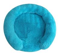 HotYou Donut Calming Dog Bed - Round Cat Pet Bed Anxiety Relief Soft Fluffy Doughnut Pillow - Crate Mattress with Removable Cover & Waterproof Linner, Mat with Non Skid Bottom,Blue 1,70 CM（<15KG）