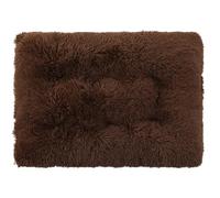 HotYou Faux Fur Dog Beds Large Washable Mattress, Fluffy Calming Dog Bed Anti Anxiety, Pet Bed Cushion with Anti Slip and Waterproof Bottom,Machine Washable,Coffee 1,XL 93 * 65 CM（<20KG）