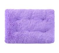 HotYou Faux Fur Dog Beds Large Washable Mattress, Fluffy Calming Dog Bed Anti Anxiety, Pet Bed Cushion with Anti Slip and Waterproof Bottom,Machine Washable,Purple 1,S 53 * 38 CM（<5KG）