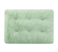 HotYou Faux Fur Dog Beds Large Washable Mattress, Fluffy Calming Dog Bed Anti Anxiety, Pet Bed Cushion with Anti Slip and Waterproof Bottom,Machine Washable,Green 1,M 64 * 48 CM（<10KG）