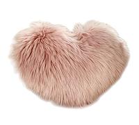 HotYou Fluffy Sweet Heart Shape Cushion Cover Case Car Chair Back Support Sofa Throw Pillow,Pink,40 * 50CM