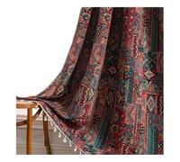 HotYou Jacquard Ethnic Curtains - Geometric Tree Print Pattern Semi-Blackout Rod Pocket Window Drapes for Bedroom Living Room Home Decor，Miticolor，59 * 94 Inches