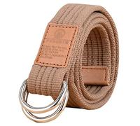 HotYou Unisex Canvas Belt with D-ring,Apricot,L*W：41.33 inches*1.33 inches