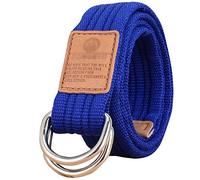 HotYou Unisex Canvas Belt with D-ring,Blue,L*W：41.33 inches*1.33 inches