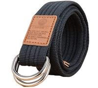 HotYou Unisex Canvas Belt with D-ring,Dark Grey,L*W：41.33 inches*1.33 inches
