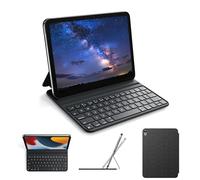HOU Keyboard Case for iPad 10th Generation 2022/iPad A16 11th Genration 2025 (10.9/11 inch) - Smart Cover Folio, Slim & Light, Semi-Silicone, 2 Viewing Angles