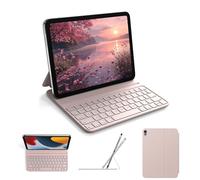 HOU Keyboard Case for iPad 10th Generation 2022/iPad A16 11th Genration 2025 (10.9/11 inch) - Smart Cover Folio, Slim & Light, Semi-Silicone, 2 Viewing Angles