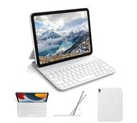 HOU Keyboard Case for iPad 10th Generation 2022/iPad A16 11th Genration 2025 (10.9/11 inch) - Smart Cover Folio, Slim & Light, Semi-Silicone, 2 Viewing Angles