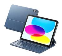 HOU Keyboard Case for iPad 10th Generation 2022/iPad A16 11th Genration 2025 (10.9/11 inch) - Smart Cover Folio, Slim & Light, Semi-Silicone, 2 Viewing Angles