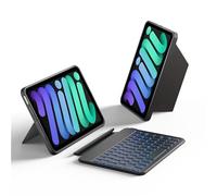 HOU Keyboard Case for iPad Mini 7/6, Bluetooth Folio Keyboard, 8.3-inch iPad Mini 7/6 Keyboard Case with 150 Degree Magnetic Detachable, Scratch and Shock Resistant, USB-C Charging