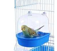 Houbobo Hanging Bird Bath for Cage, Portable Bird Bathtub Bath Shower Box for Small to Medium Birds