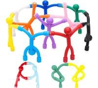 Houbobo Magnetic Fidget Travel Toys for Kids Age 3-8 Year Old, 12Pcs Multipurpose Magnets Men Set for Travel, Airplane Play, Refrigerator, Desk, Sensory Toys Gifts for Boys and Girls