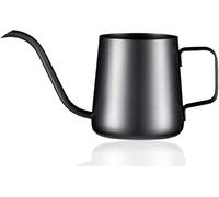 Houbobo Small Watering Can for Indoor & Outdoor Plants, 250ml Stainless Steel Pot with Long Spout for House Plants, Bonsai, Garden Flower (Black)