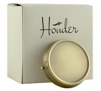 Houder Antique Brass Pill Box by Decorative Metal Pill Case with Gift Box Carry Your Meds in Style (Round)