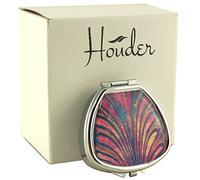 Houder Designer Pill Box by - Decorative Pill Case with Gift Box - Carry Your Meds in Style (Shell)