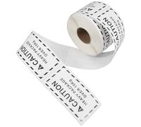 HOUDERCO 1 Roll Heavy Object Warning Labels Adhesive Caution Stickers Waterproof White Copper Plate Sticker 500 Adhesive Labels Per Roll for Moving Pallets and International Logistics