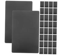 HOUDERCO 100pcs Black Aluminum Business Card Blanks Sublimation DIY Printable Metal Name Tag Cards Smooth Surface Rounded Corners Portable and Lightweight for Laser Engraving and Printing