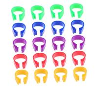 HOUDERCO 100pcs Colored Foot for Bird Identification Leg Bands for Pigeons Chickens More Smooth Comfortable Fit Multi-color