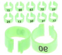 HOUDERCO 100pcs Pigeon Leg Numbered Bird Identification Bands for Homing Pigeons Easy to Apply and Remove for Marking Eaters and Noisy Birds