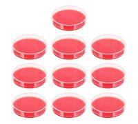 HOUDERCO 10pcs 70mm Agar Plates Petri Dish Agar Culture Medium for Microbiology Lab Growth Medium Biological Testing