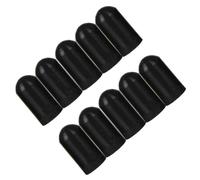 HOUDERCO 10pcs Black Silicone Drumstick Tip Protectors Mute Drumstick Silent Tips for Drum Practice Pads Sturdy Drum Accessories for Quiet Practice Sessions