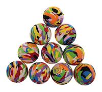 HOUDERCO 10Pcs Colorful Soft Eva Foam Cat Balls Elastic Teaser Balls for Indoor Cat Entertainment for Chasing and Stress Relief Diameter