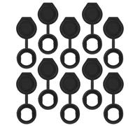 HOUDERCO 10Pcs Door Lock Dustproof Covers Rubber Keyed Panel Caps for 19Mm Cam Locks Waterproof Protection for Switch Cabinets and Outdoor Equipment