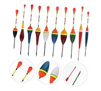 HOUDERCO 10pcs Fishing Bobbers Set High Visibility Fluorescent Buoy Floats Sea Fishing Float Kit with Practical Bite Detection for Anglers