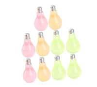 HOUDERCO 10pcs Miniature Resin Bulb Models Dark DIY Tiny Light Charms for Crafts Hairpins Cell Phone Decorations Small Fluorescent Bulb Trinkets for Mini Houses