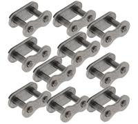 HOUDERCO 10pcs Reinforced 420 Type Motorcycle Chain Link Coupler Metal Master Links with Precision Engineering for Tough Chain Repair on Bikes and Atvs