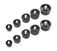 HOUDERCO 10pcs Replacement Rubber Mallet Heads for Hammer with Black Rubber Material, Designed to Minimise Surface Damage and Marring, for Assembling Furniture and Installing Small Parts