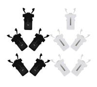 HOUDERCO 10Pcs Universal Push-Press Trash Can Buckles Set, Plastic Self-Locking Waste Bin Clips, Black and White Garbage Can Replacement Buckle for Kitchen and Outdoor Bin Lid Repair