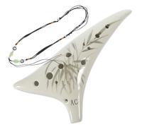 HOUDERCO 12 Hole Ceramic Ocarina Portable and Easy to Carry with Protective Bag and Rope, Fresh Unique Design Musical Instrument for Beginners and
