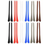 HOUDERCO 12 Pairs Silicone Eyeglass End Tips Anti-slip Comfortable Ear Grips for Glasses Suitable for Gymnastics and Swimming