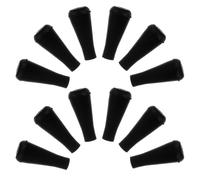 HOUDERCO 12pcs Black Soft Rubber Arrowhead Replacement Tips for Training Arrows with Safe Blunt Design, for Archery Game Training and Outdoor Practice