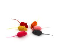 HOUDERCO 12pcs Cartoon Plush Mouse Teaser Toys for Cats and Dogs Pet Rat Toys for Interactive Play Stimulating Curiosity and Strengthening Bonds Random Color