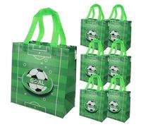HOUDERCO 12Pcs Football Bags Non Woven Fabrics Treat Bags for Soccer Themed Parties for Candy Prizes and Birthday Present Supplies