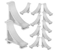 HOUDERCO 12pcs Metal Refrigerator Clamp Hooks Adjustable Freezer Shelf Clips for Fridge Storage Compatible Fridge Models