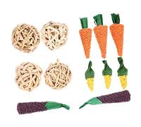 HOUDERCO 12Pcs Natural Wood Hamster Chew for Teeth Grinding and Dental Care Safe Small Pet Molar for Hamsters Bunnies Guinea Pigs to Reduce Boredom and Promote Exercise