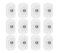 HOUDERCO 12pcs Sticky Caster Wheels Self Adhesive Mini Universal Wheels, White, Plastic and Stainless Steel, Wear-resistant, Strong Load-bearing, for Kitchen Appliances and Small