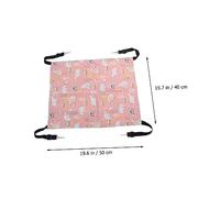 HOUDERCO 1Pc Adjustable Canvas Cat Cage Hammock with Hook Cute Cartoon Pattern Pet Hanging Bed for Cats Dogs and Pets Lightweight Pet Nest Pink