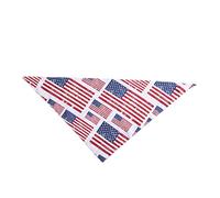 HOUDERCO 1pc Independence Day Pet Scarf American Flag Bandana for Dogs and Cats Stylish Festival Pet Bib Machine Washable Bright Colors for Celebrations