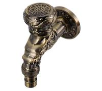 HOUDERCO 1pc Vintage Wall Mounted Sink Faucet Retro Zinc Alloy Kitchen Water Tap Stylish Basin Mixer for Home Hotel Use Smooth Handle Powerful Flow for Bathroom Kitchen Decor