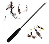HOUDERCO 1set Cat Teaser Toy Replacement Simulation Insect Attachments for Indoor Cats Engaging and Stimulates Hunting Instincts Reduces Destructive Behavior