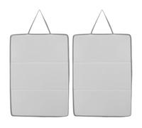 HOUDERCO 1set Foldable Ironing Board with Heat Resistant Pp and Cloth Layers, Compact Three-section Design with Sturdy Handle, Dual Use Portable Heat Protection Mat for Bed and Door, 2pcs