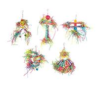 HOUDERCO 1set Parrot Teething Toys Safe Bird Chew Plaything Tube Design for Cage Climbing and Biting Fun for Parakeets Budgies and Cockatiels