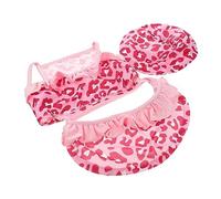 HOUDERCO 1set Pet Swimsuit for Dogs Breathable Beach Apparel Adorable Outfit Leopard Print and Hat for Puppy Parties and Fashion Shows
